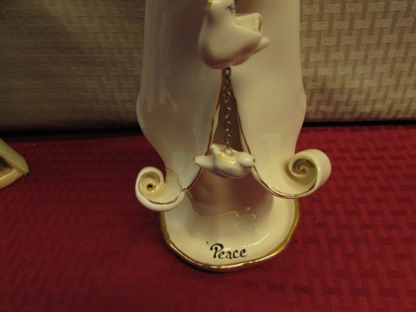 BEAUTIFUL HEATHER GOLDMINC 9/11/2001 ANGEL OF PEACE STATUE & ANGELIC FRIENDS