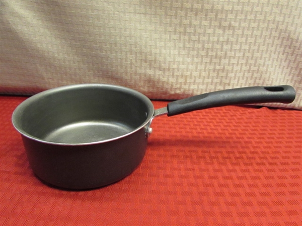 LARGE T-FAL WOK & FRY PAN & NON STICK SAUCE PAN 