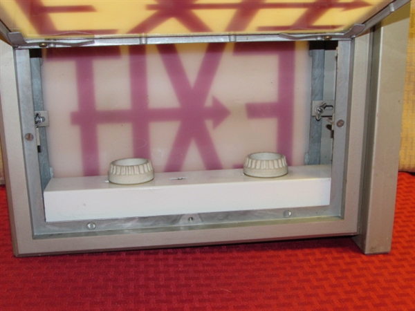 VINTAGE INDUSTRIAL LIGHTED EXIT SIGN - TOO COOL!