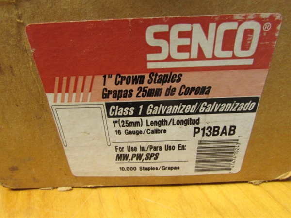 NEARLY FULL BOX OF SENCO  CROWN STAPLES FOR YOUR POWER STAPLE GUN