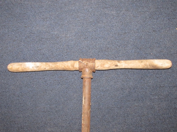 GRANDPA'S ANTIQUE POST HOLE DIGGER, USA MADE PLANE PLUS VARIOUS OTHER RUSTIC  VINTAGE TOOLS