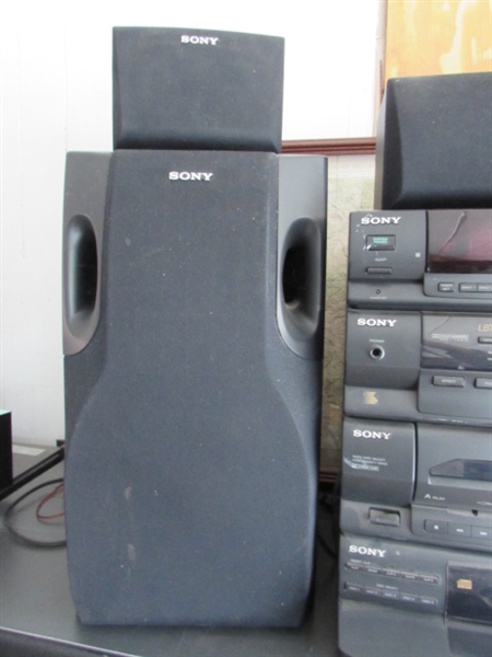 SONY COMPACT HI-FI STEREO SYSTEM WITH 5 SPEAKER SURROUND SOUND!