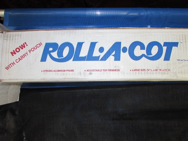 CAMP TIME ROLL-A-COT CAMP COT WITH CARRYING CASE 