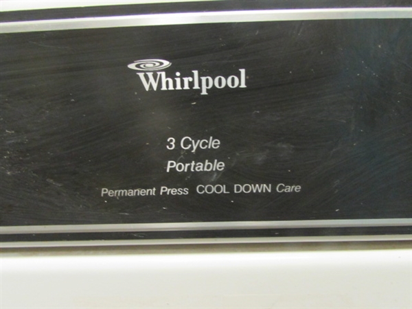 SMALLER HOUSE OR MOBILE?  WHIRLPOOL ELECTRIC DRYER RUNS ON 110 VOLTS!