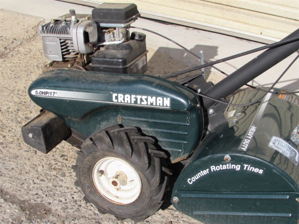 CRAFTSMAN REAR TINE TILLER WITH 5 HP BRIGGS & STRATTON MOTOR