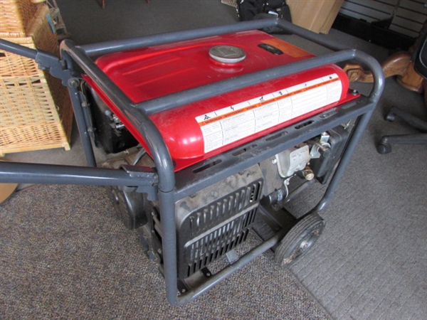 KAWASAKI 5000 WATT ELECTRIC GENERATOR - 120/240V  **Reserve**