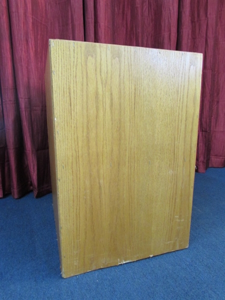 VERY ATTRACTIVE 2-DRAWER SOLID OAK FILING CABINET