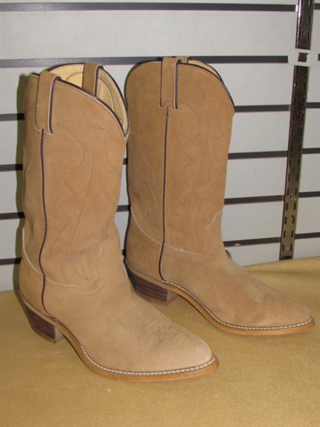 NEW DURANGO TAN SUEDE LEATHER MEN'S WESTERN BOOTS