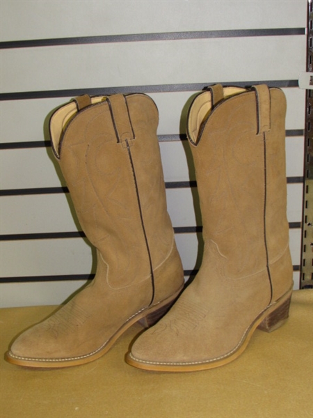 NEW DURANGO TAN SUEDE LEATHER MEN'S WESTERN BOOTS
