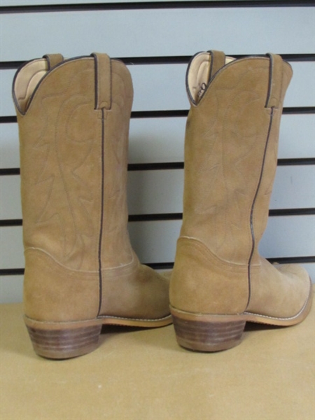 NEW DURANGO TAN SUEDE LEATHER MEN'S WESTERN BOOTS