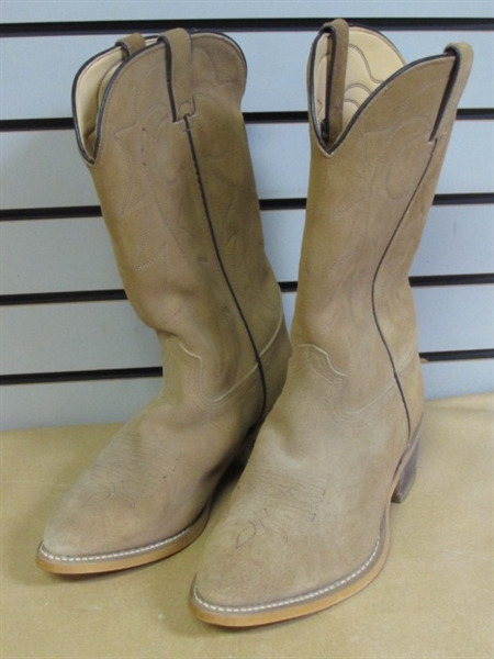 NEW DURANGO TAN SUEDE LEATHER MEN'S WESTERN BOOTS