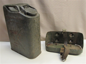 FOR YOUR WHEELIN RIG OR MILITARY DECOR-VIETNAM ERA JERRY CAN WITH BRACKET