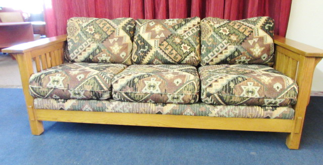 flexsteel mission style furniture leather sofa