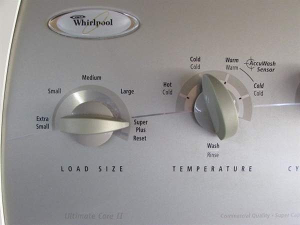 WHIRLPOOL ULTIMATE CARE II WASHING MACHINE