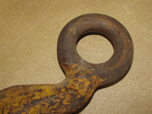 TWO STEEL CHAIN HOOKS