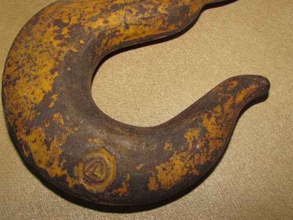 TWO STEEL CHAIN HOOKS