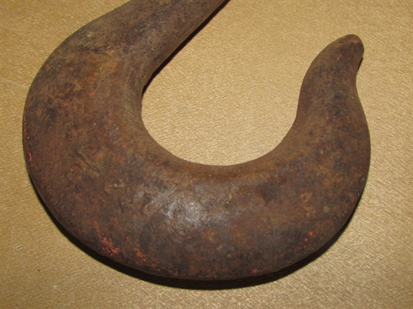 TWO STEEL CHAIN HOOKS