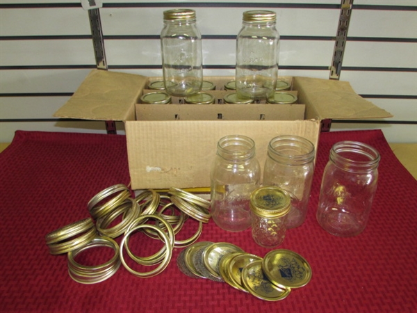 NEW KERR QUART JARS, LIDS & MORE