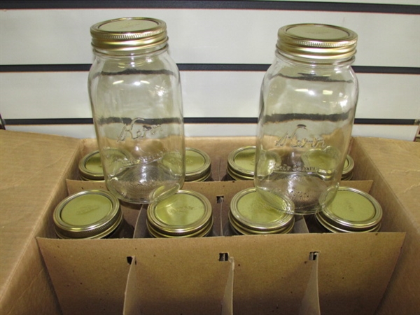 NEW KERR QUART JARS, LIDS & MORE