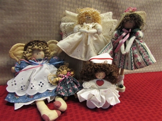 CUTEST HAND CRAFTED DOLL COLLECTION  INCLUDES ANGELS, A NURSE & MORE