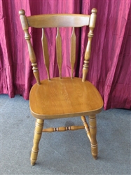 ALL WOOD SIDE CHAIR WITH TURNED DETAILS #2