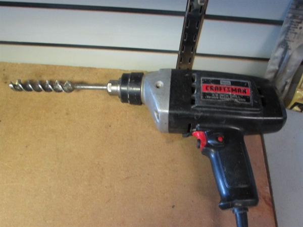 DRILL DOCTOR BIT SHARPENER, CRAFTSMAN 3/8 DRILL, BLACK & DECKER DRILL & BITS