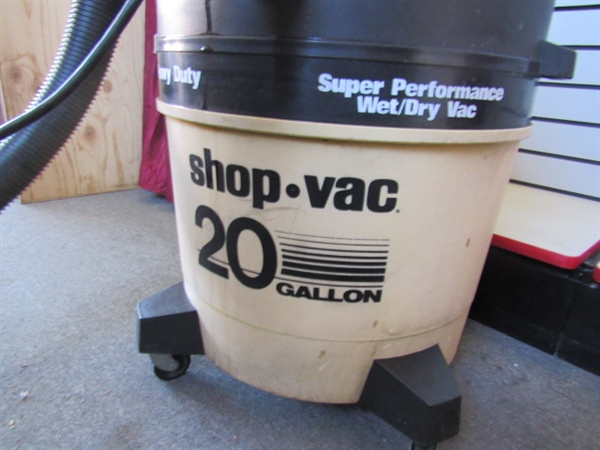 HEAVY DUTY, SUPER PERFORMANCE, 20 GALLON WET DRY SHOP VACUUM