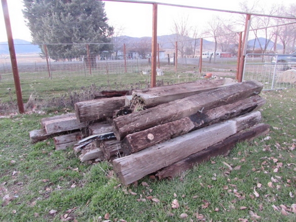 LARGE LOT OF VARIOUS RAILROAD TIES