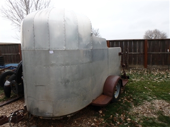 STEAMPUNK STYLE HORSE TRAILER - SINGLE AXLE