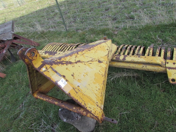 VINTAGE CURVED TINE LANDSCAPE/ROCK RAKE