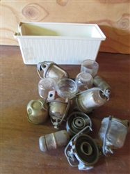 SEVERAL GLASS FUEL BOWLS AND PARTS