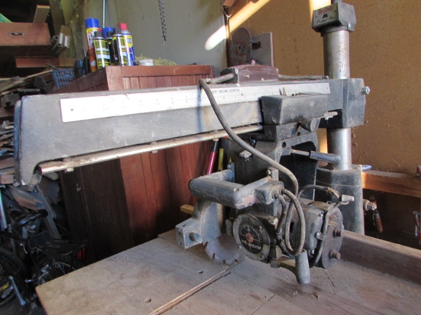 SHOP CRAFT 10 RADIAL ARM SAW W/CABINET