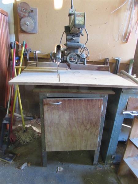 SHOP CRAFT 10 RADIAL ARM SAW W/CABINET