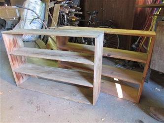 2 RUSTIC SHOP SHELVES