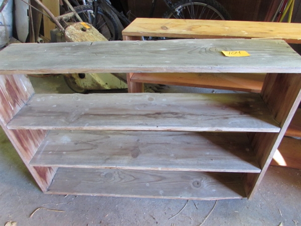 2 RUSTIC SHOP SHELVES