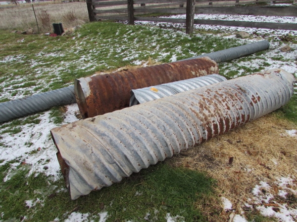 4 PIECES GALVANIZED CULVERT PIPE