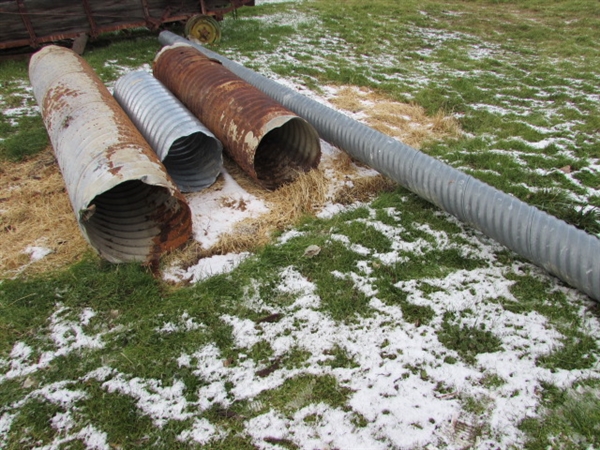 4 PIECES GALVANIZED CULVERT PIPE