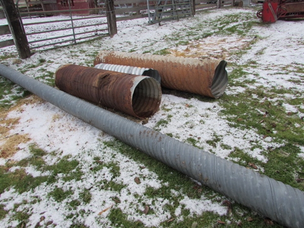 4 PIECES GALVANIZED CULVERT PIPE