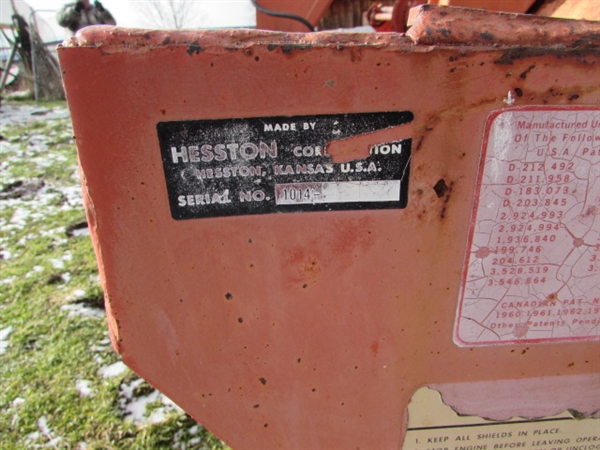 HESSTON HYDROSWING MOWER FOR PARTS OR REPAIR
