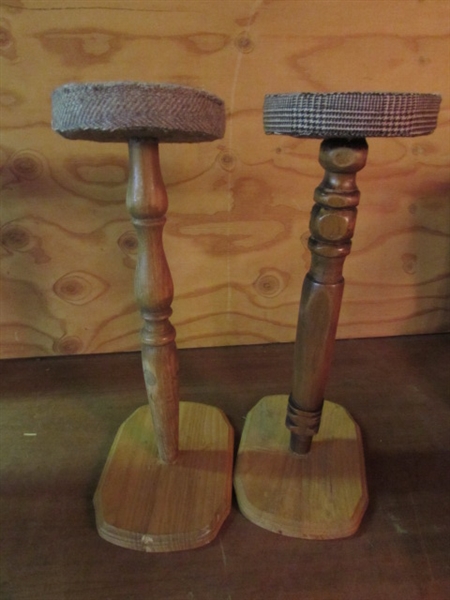 WOODEN HAT STANDS
