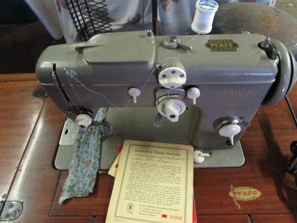 CLASSIC PFAFF SEWING MACHINE IN ORIGINAL MODERN DESK