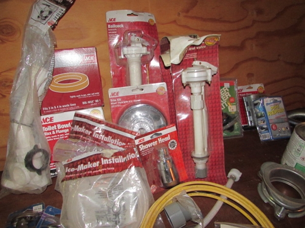 
PLUMBER'S PARADISE: LARGE LOT OF PLUMBING ACCESSORIES