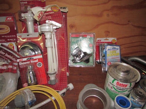 
PLUMBER'S PARADISE: LARGE LOT OF PLUMBING ACCESSORIES