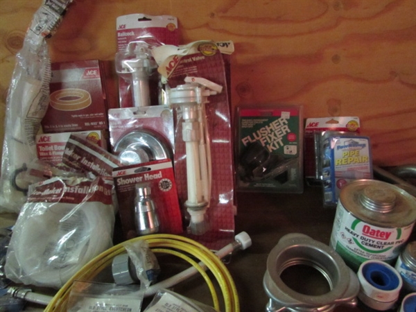 
PLUMBER'S PARADISE: LARGE LOT OF PLUMBING ACCESSORIES