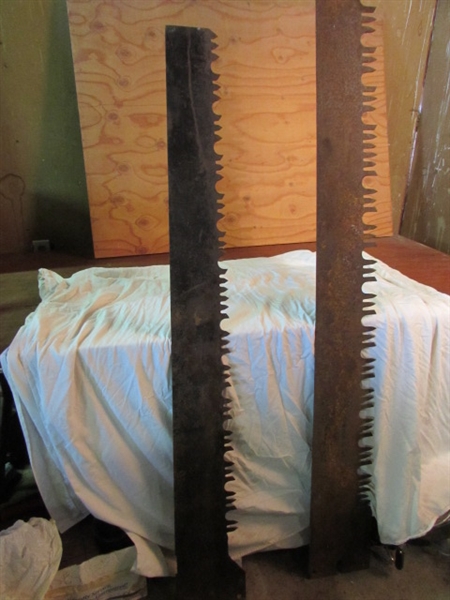 2 LARGE VINTAGE SAWS BLADES