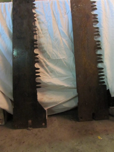 2 LARGE VINTAGE SAWS BLADES