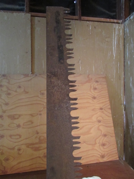 2 LARGE VINTAGE SAWS BLADES