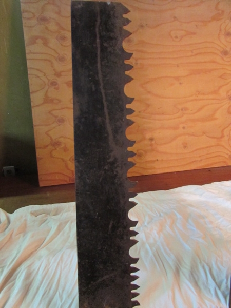 2 LARGE VINTAGE SAWS BLADES