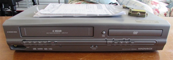 MAGNAVOX DVD/VCR PLAYER AND MOVIES