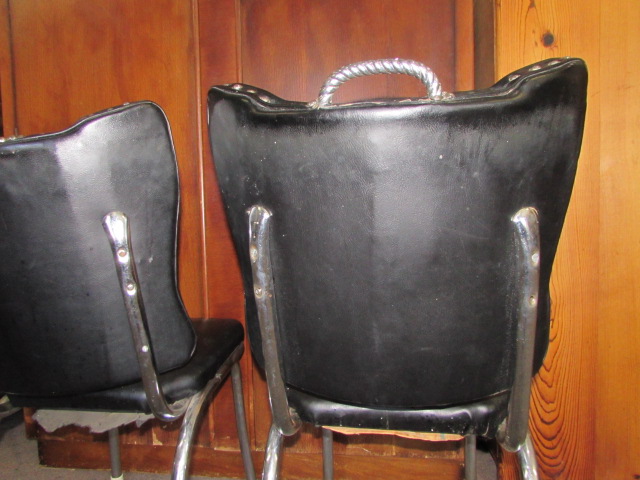 Vintage Black Chrome Dining Room Chairs